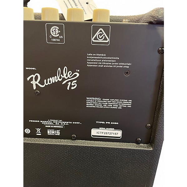 Used Fender Rumble 15 15W 1X8 Bass Combo Amp