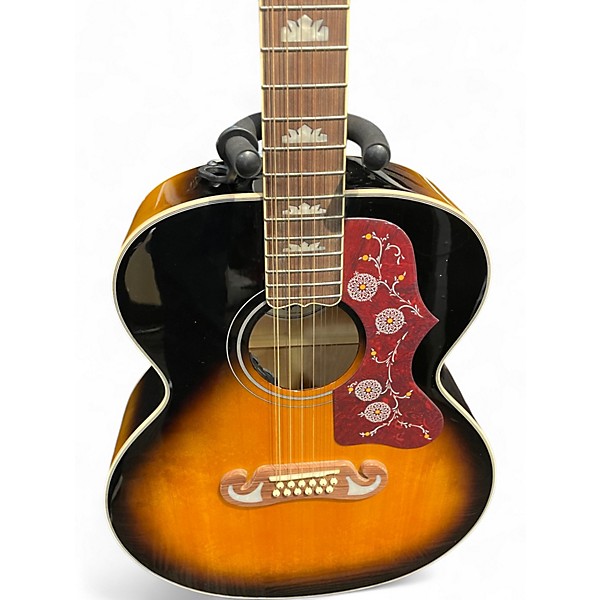 Used Epiphone J200 12 String sunburst 12 String Acoustic Electric Guitar