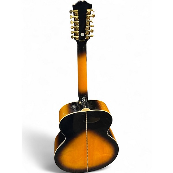 Used Epiphone J200 12 String sunburst 12 String Acoustic Electric Guitar