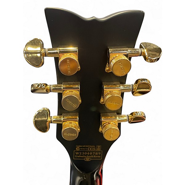 Used Schecter Guitar Research Solo II Custom Black Solid Body Electric Guitar