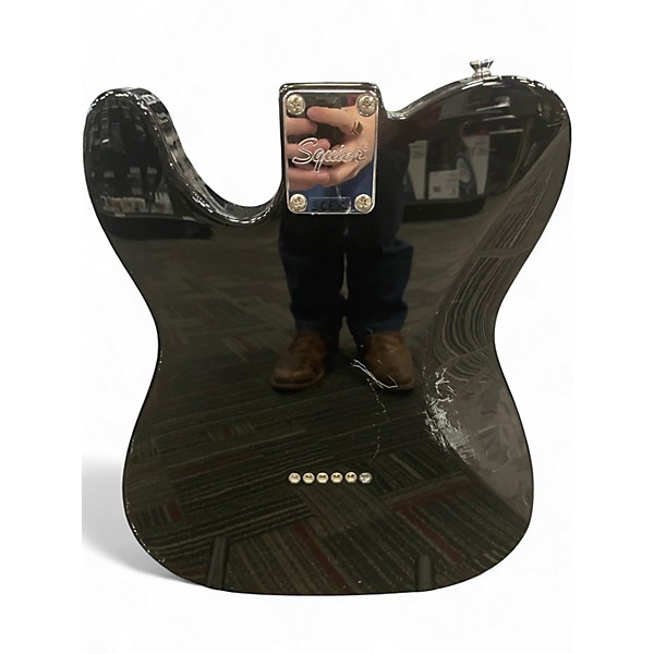 Used Squier Telecaster Custom Black Solid Body Electric Guitar