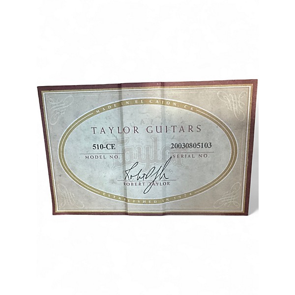 Used Taylor 510CE Natural Acoustic Electric Guitar