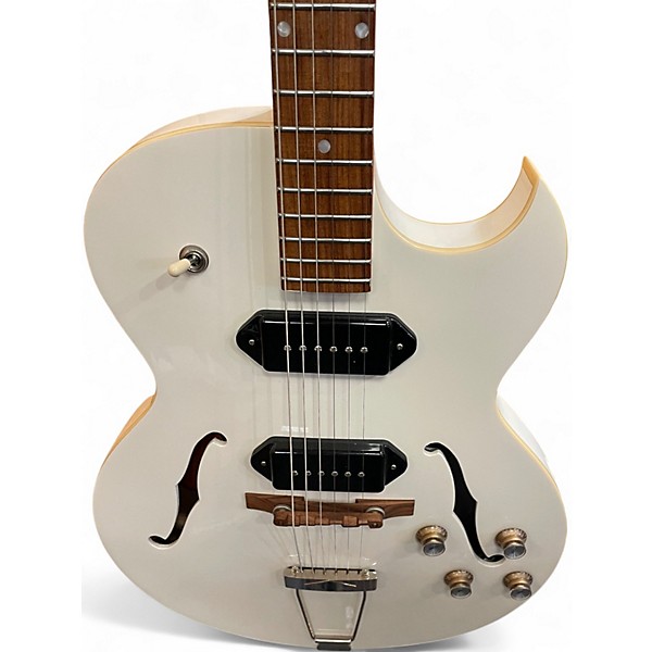 Used Epiphone George Thorogood Signature White Fang ES125 White Hollow Body Electric Guitar
