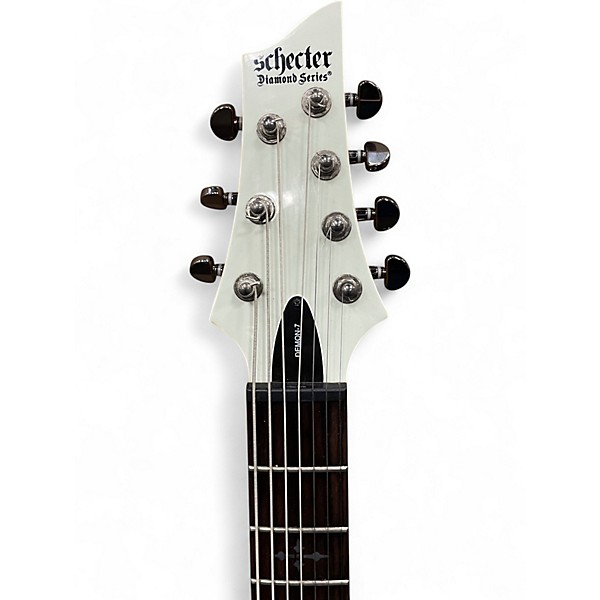 Used Schecter Guitar Research Demon 7 String Vintage White Solid Body Electric Guitar