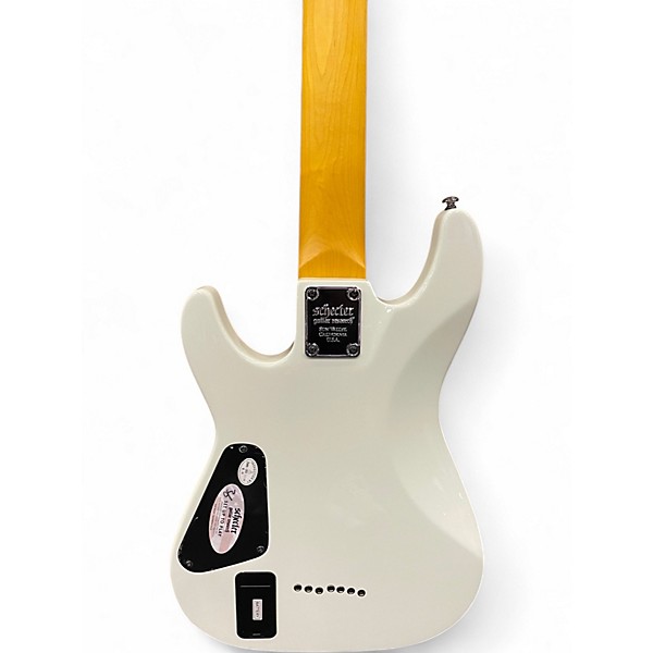 Used Schecter Guitar Research Demon 7 String Vintage White Solid Body Electric Guitar