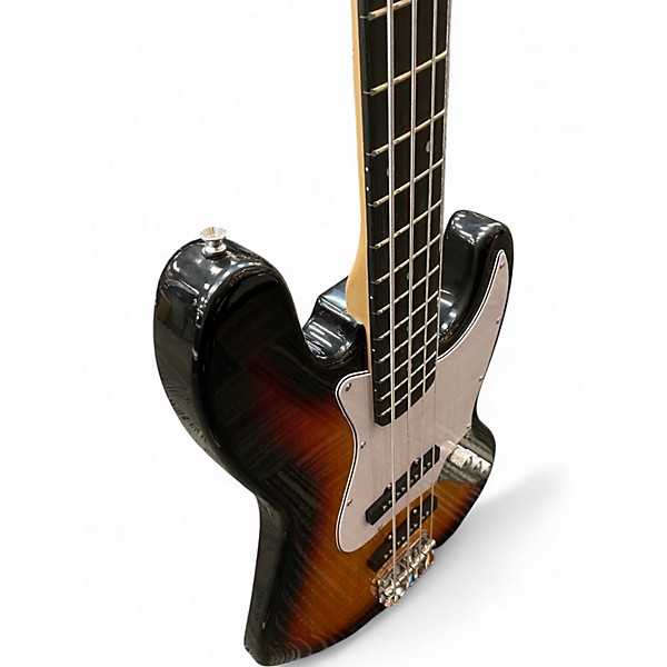 Used Glarry GP Sunburst Electric Bass Guitar