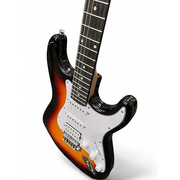 Used Donner S Style Standard Series Sunburst Solid Body Electric Guitar