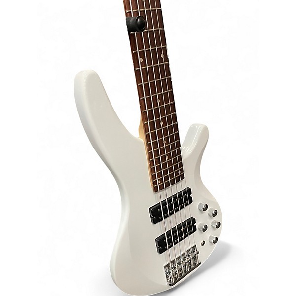 Used Glarry GIB White Electric Bass Guitar
