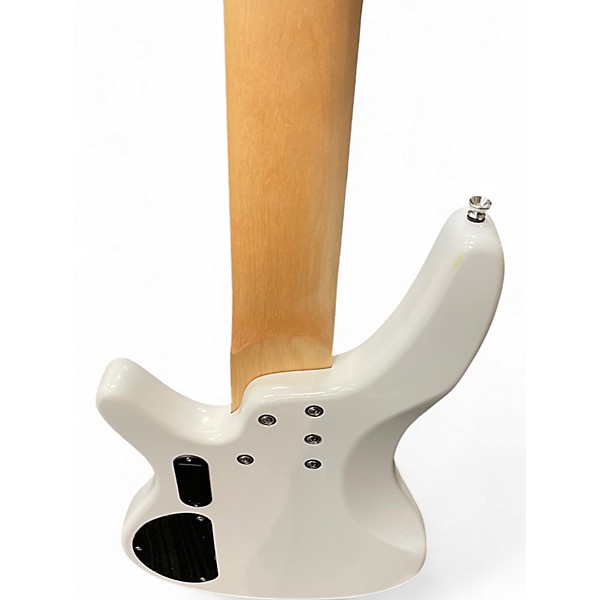 Used Glarry GIB White Electric Bass Guitar
