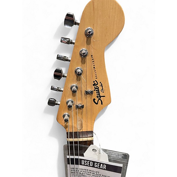 Used Squier Bullet Stratocaster Black Solid Body Electric Guitar