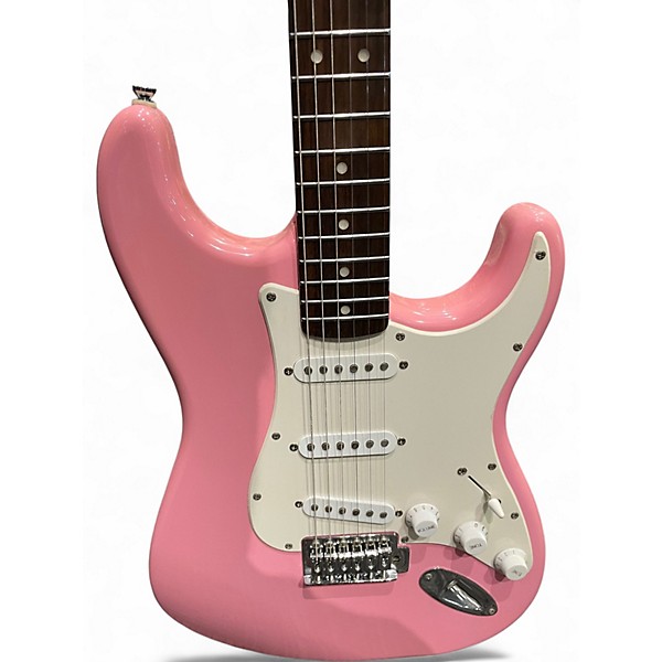 Used Squier Bullet Stratocaster Shell Pink Solid Body Electric Guitar