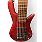 Used Spector nsjh6 Trans Red Electric Bass Guitar