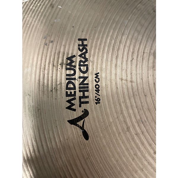 Used Zildjian 16in A Series Medium Thin Crash Cymbal