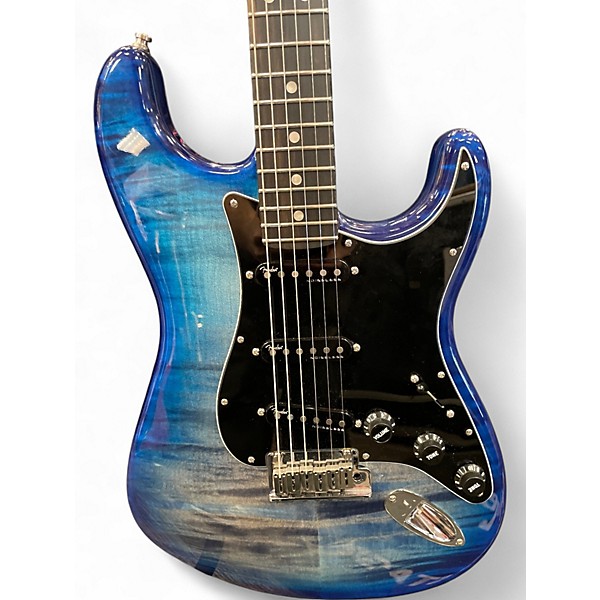 Used 2021 Fender American Ultra Stratocaster LTD Edition Plus Top Denim Burst Solid Body Electric Guitar