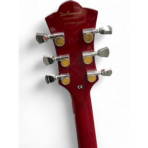 Used DeArmond M72 Red Solid Body Electric Guitar