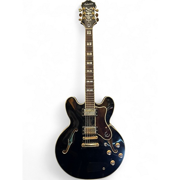 Used Epiphone SHERATON II PRO Black Hollow Body Electric Guitar