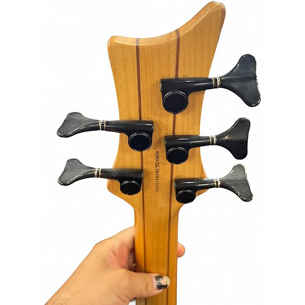 Used 2006 Dean Edge 5 String EMG Candy Apple Red Electric Bass Guitar