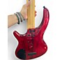 Used 2006 Dean Edge 5 String EMG Candy Apple Red Electric Bass Guitar