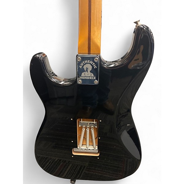 Used Fender Jimi Hendrix Stratocaster Black Solid Body Electric Guitar