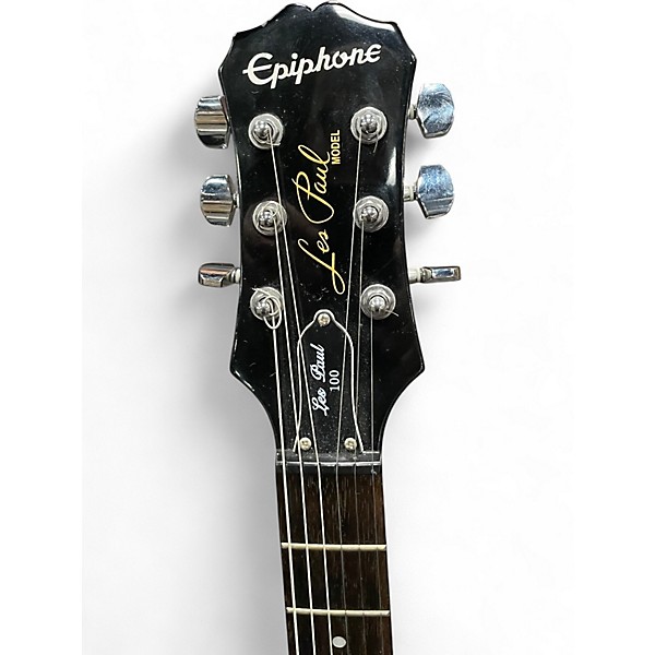Used Epiphone Les Paul 100 Bolt On Ebony Solid Body Electric Guitar