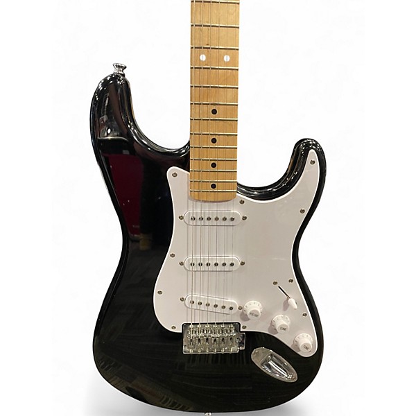 Used Squier Standard Stratocaster Black Solid Body Electric Guitar