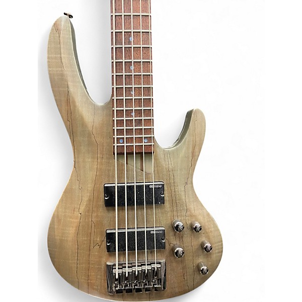 Used 2020 ESP LTD B205SM 5 String See Through Satin Black  Electric Bass Guitar