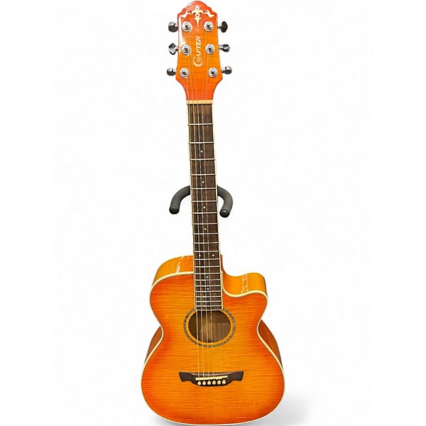 Used Crafter Guitars trv34eq Sunburst Acoustic Electric Guitar