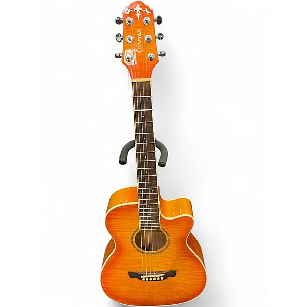 Used Crafter Guitars trv34eq Sunburst Acoustic Electric Guitar