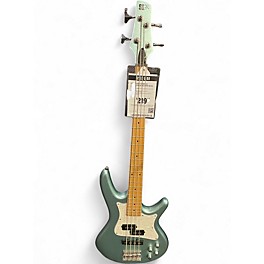 Used Ibanez SRMD200 Chrome Blue Electric Bass Guitar