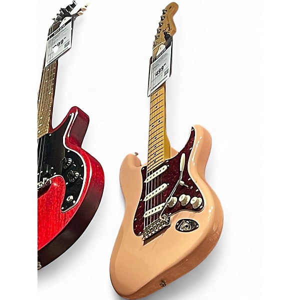 Used Fender Player Stratocaster Shell Pink Solid Body Electric Guitar