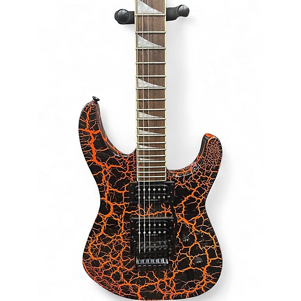 Used Jackson X Series Soloist Orange Crackle Solid Body Electric Guitar