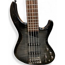 Used Kingston Saratoga Deluxe Trans Black Electric Bass Guitar