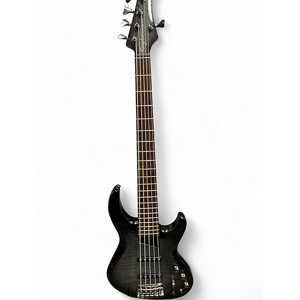 Used Kingston Saratoga Deluxe  Trans Black Electric Bass Guitar