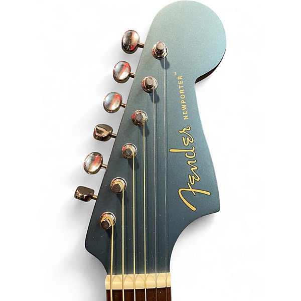 Used Fender California Series Newport Player LTD Ocean Teal Acoustic Electric Guitar