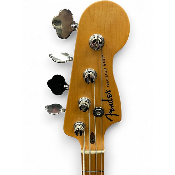 Used Fender Standard Precision Bass Olympic White Electric Bass Guitar