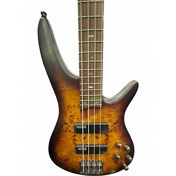Used Ibanez sr500pb Brown Sunburst Electric Bass Guitar