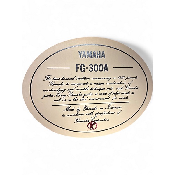 Used Yamaha FG300A Natural Acoustic Guitar