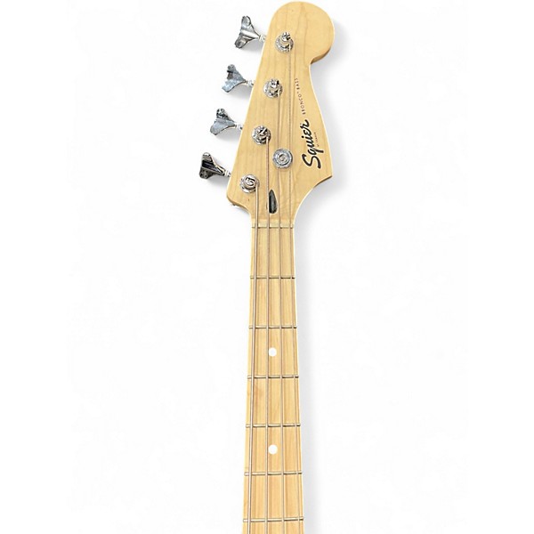 Used Squier Bronco Alpine White Electric Bass Guitar