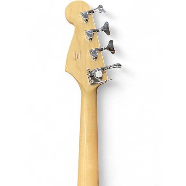 Used Squier Bronco Alpine White Electric Bass Guitar