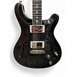Used PRS SE Custom 22 Semi-Hollowbody Black Dog Hair Hollow Body Electric Guitar