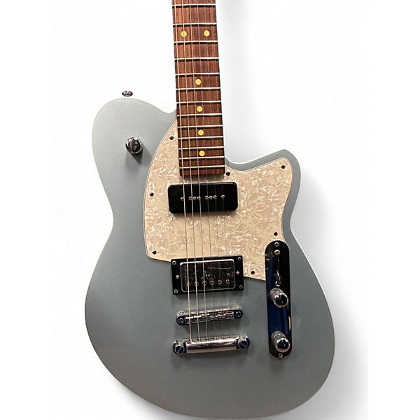 Used Reverend Double Agent OG Metallic Silver Freeze Solid Body Electric Guitar