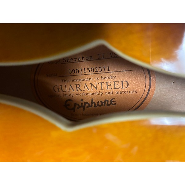 Used Epiphone Sheraton II VS Tobacco Sunburst Hollow Body Electric Guitar