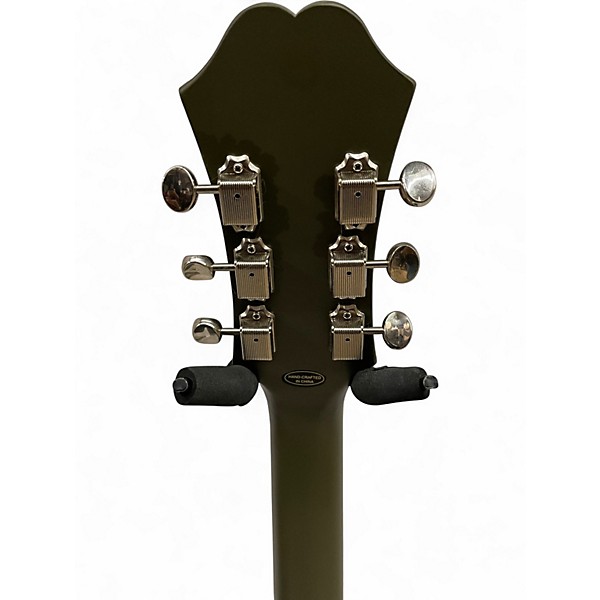 Used Epiphone Casino Worn Olive Drab Hollow Body Electric Guitar