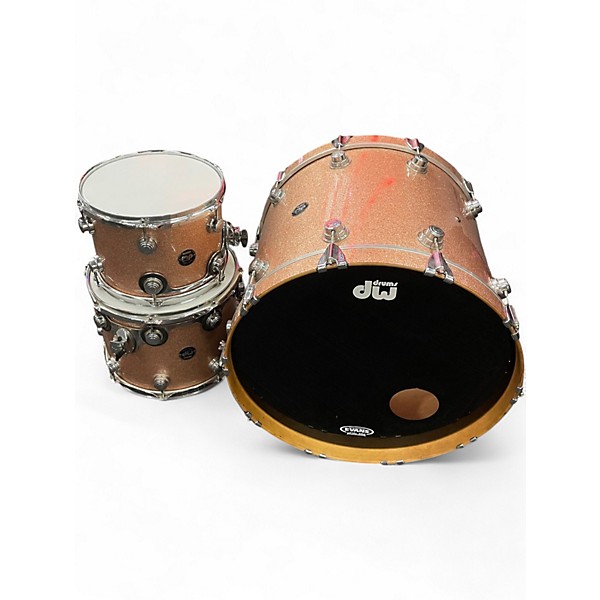 Used DW 3 Piece COLLECTORS KIT CHAMPAGNE SPARKLE Drum Kit