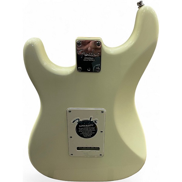 Used 2002 Fender American Standard Stratocaster Olympic White Solid Body Electric Guitar