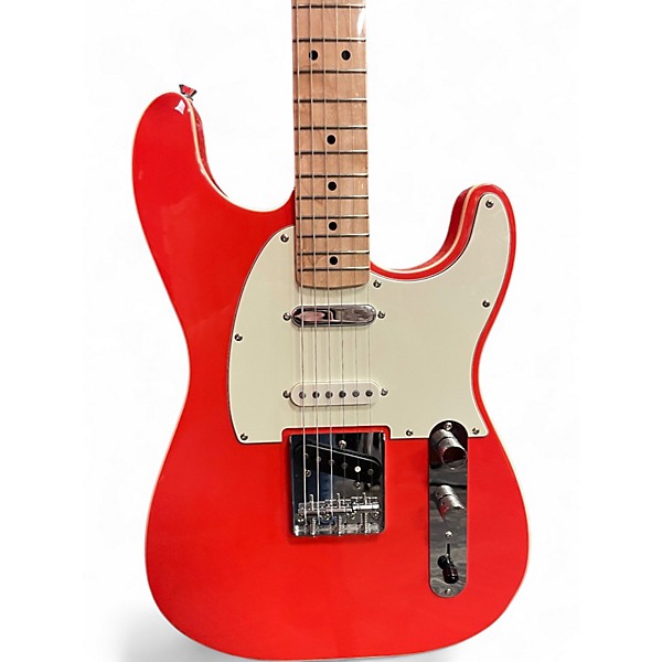 Used Squier Paranormal Nashville Stratocaster Tahitian Coral Solid Body Electric Guitar
