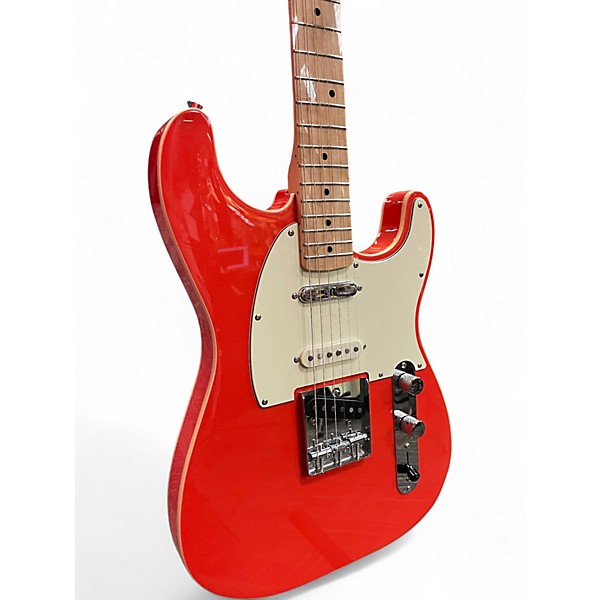 Used Squier Paranormal Nashville Stratocaster Tahitian Coral Solid Body Electric Guitar