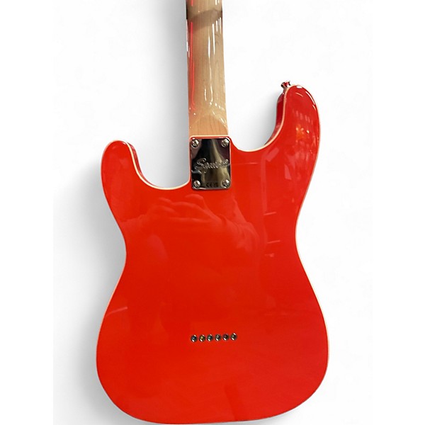 Used Squier Paranormal Nashville Stratocaster Tahitian Coral Solid Body Electric Guitar