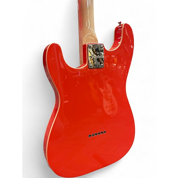 Used Squier Paranormal Nashville Stratocaster Tahitian Coral Solid Body Electric Guitar