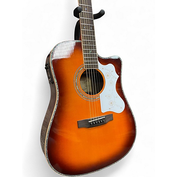 Used Zager ZAD900CE Sunburst Acoustic Electric Guitar